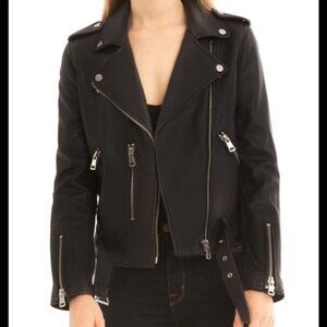 Bagatelle. Nyc Pebbled Leather Moto Jacket size L petite